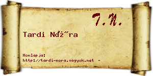 Tardi Nóra névjegykártya