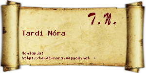 Tardi Nóra névjegykártya