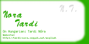 nora tardi business card
